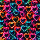 French Terry Digital Shining Hearts